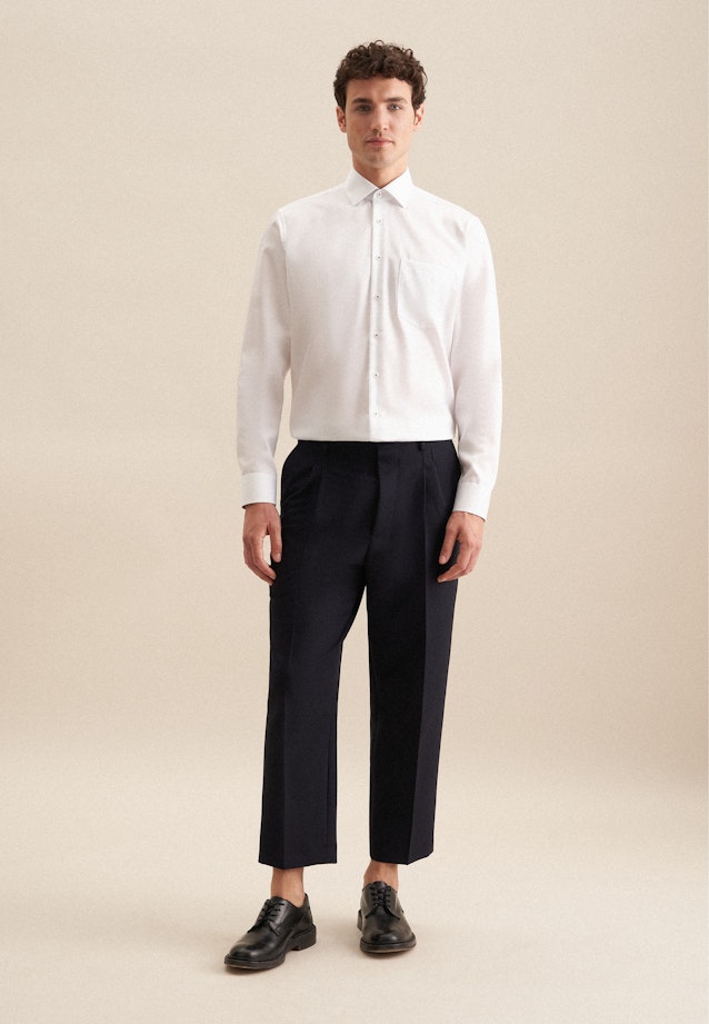 Regular Chemise d'affaires Uni in Blanc |  Seidensticker Onlineshop