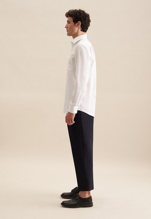 Regular Chemise d'affaires Uni in Blanc |  Seidensticker Onlineshop