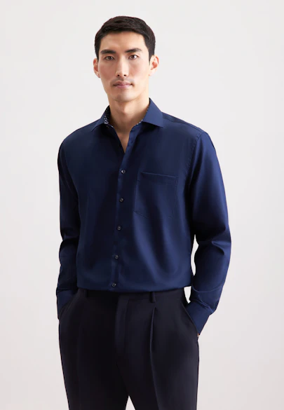 Regular Business shirt Uni in Dark Blue |  Seidensticker Onlineshop