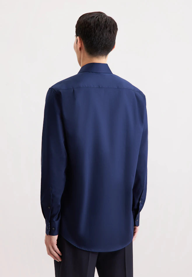 Regular Business shirt Uni in Dark Blue | Seidensticker online shop