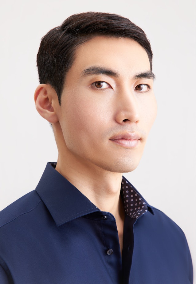 Regular Chemise d'affaires Uni in Bleu Foncé |  Seidensticker Onlineshop