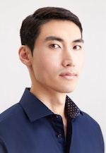 Regular Chemise d'affaires Uni in Bleu Foncé |  Seidensticker Onlineshop