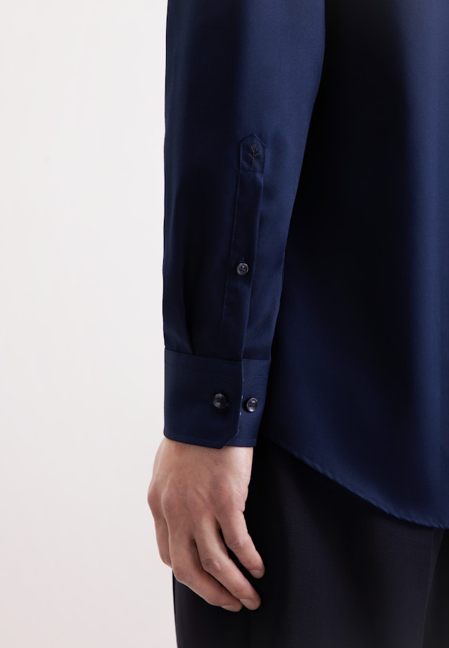 Regular Chemise d'affaires Uni in Bleu Foncé |  Seidensticker Onlineshop