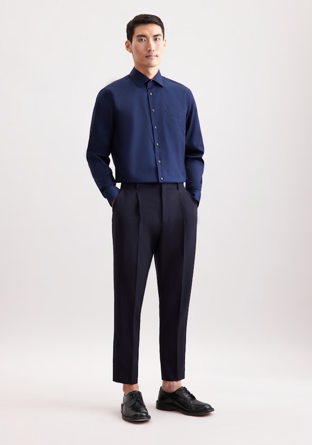 Regular Chemise d'affaires Uni in Bleu Foncé | Seidensticker Onlineshop