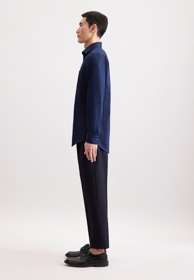Regular Chemise d'affaires Uni in Bleu Foncé |  Seidensticker Onlineshop