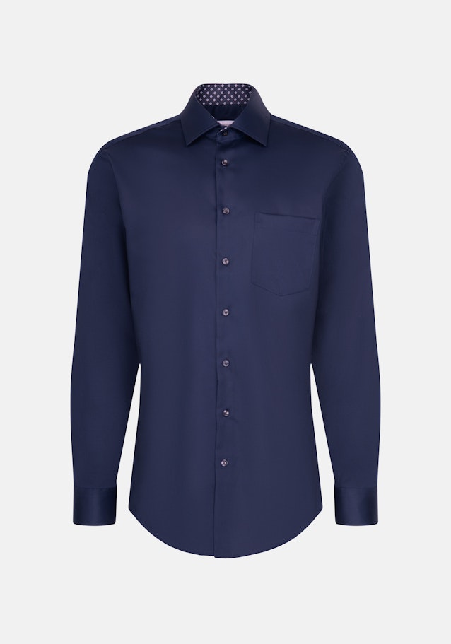 Regular Chemise d'affaires Uni in Bleu Foncé | Seidensticker Onlineshop