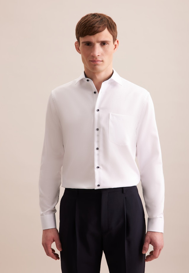 Regular Business shirt Uni in White |  Seidensticker Onlineshop