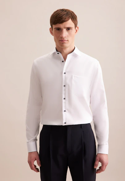 Regular Business shirt Uni in White |  Seidensticker Onlineshop