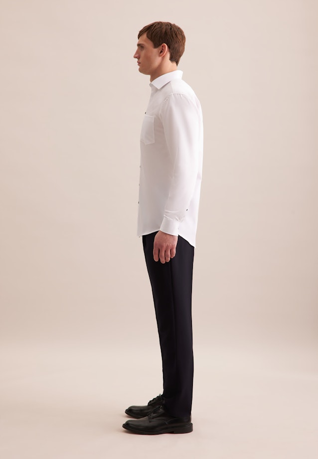 Regular Chemise d'affaires Uni in Blanc |  Seidensticker Onlineshop