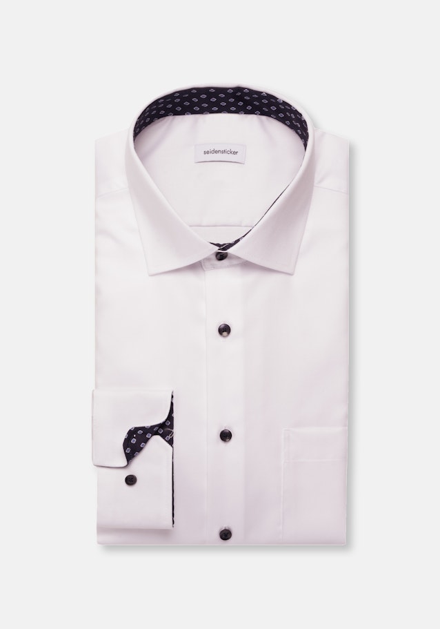Regular Chemise d'affaires Uni in Blanc |  Seidensticker Onlineshop