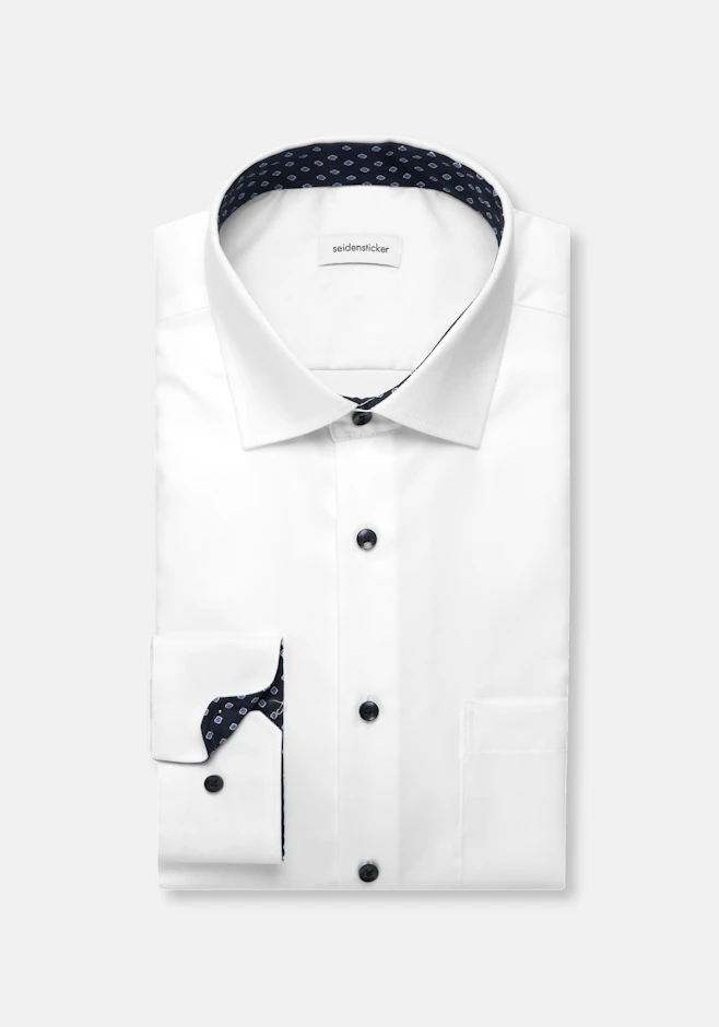 Regular Chemise d'affaires Uni dans Blanc | Boutique en ligne Seidensticker