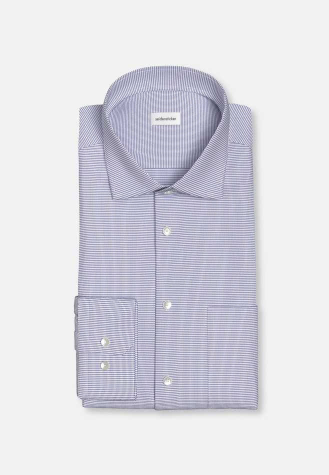 Comfort Chemise d'affaires Structure dans Bleu Moyen | Boutique en ligne Seidensticker