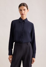 Hemdbluse aus fließender ware in Dunkelblau |  Seidensticker Onlineshop
