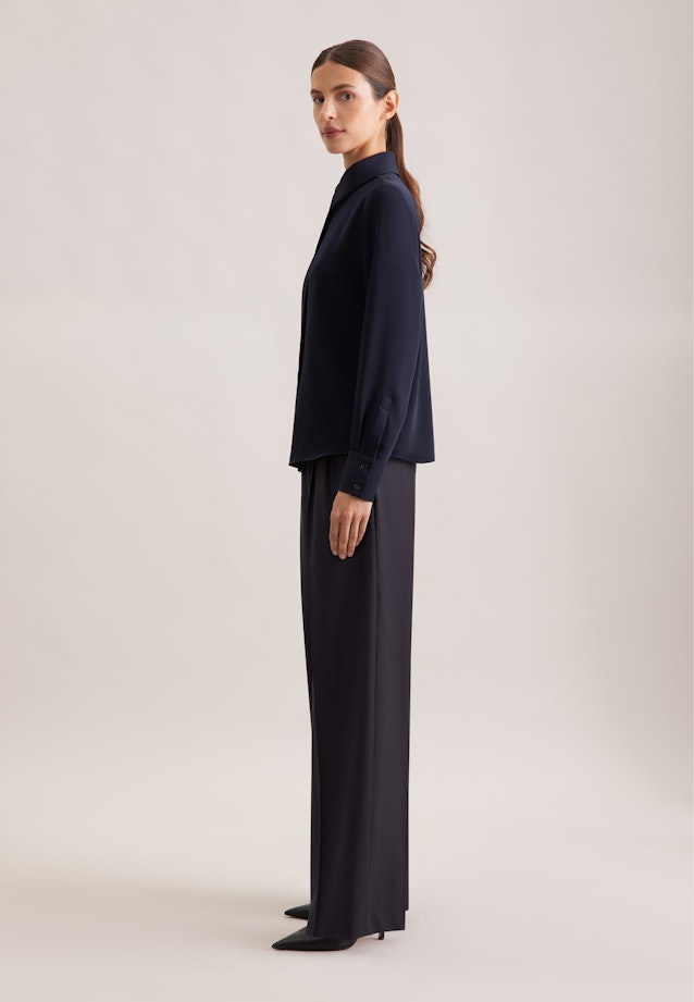 Hemdbluse aus fließender ware in Dunkelblau |  Seidensticker Onlineshop