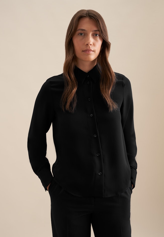 Shirt blouse Uni in Black | Seidensticker online shop
