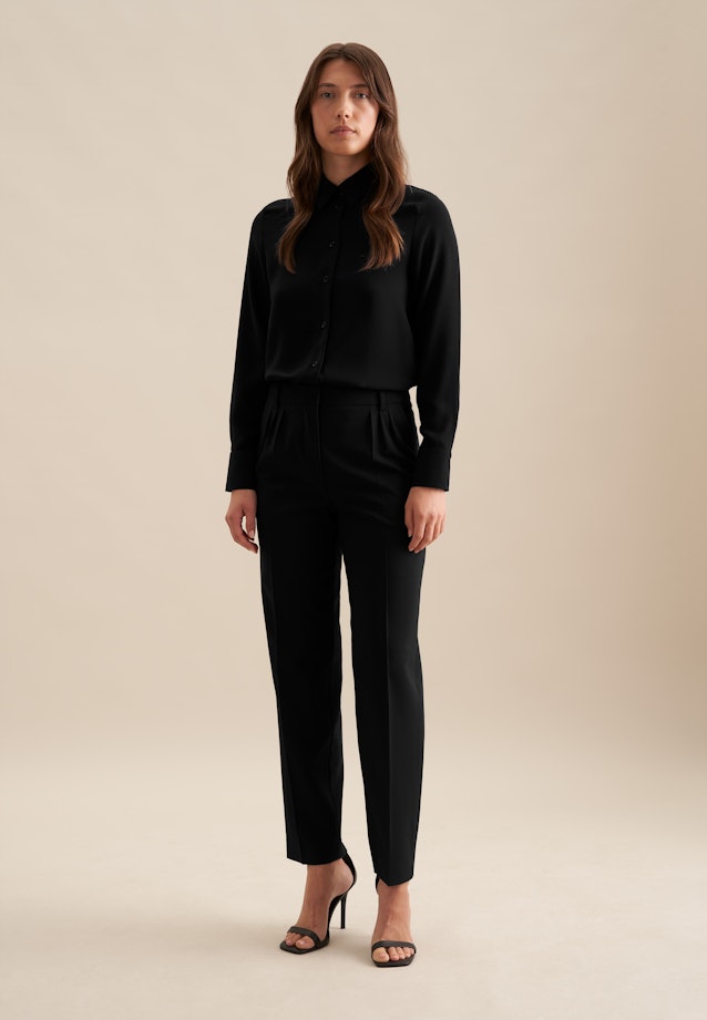 Hemdbluse Uni in Black |  Seidensticker Onlineshop
