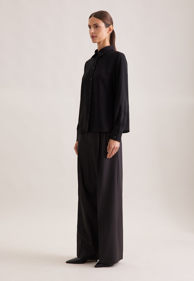 Hemdbluse aus fließender ware in Black |  Seidensticker Onlineshop