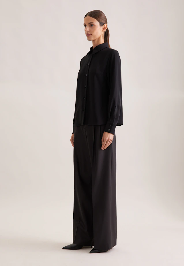 Hemdbluse aus fließender ware in Black |  Seidensticker Onlineshop