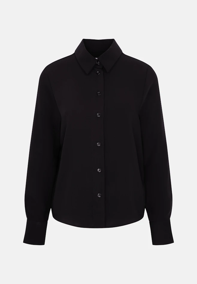 Hemdbluse aus fließender ware in Schwarz | Seidensticker Onlineshop