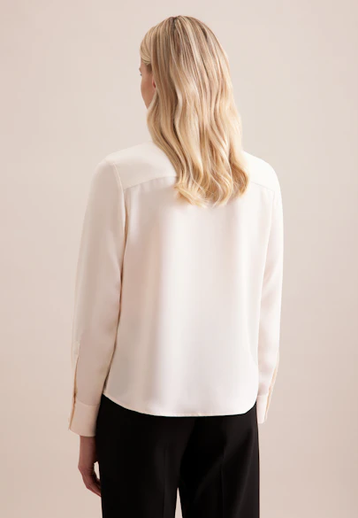 Hemdbluse aus fließender ware in Ecru |  Seidensticker Onlineshop