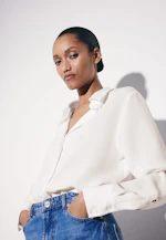 Hemdbluse aus fließender ware in Off-White |  Seidensticker Onlineshop