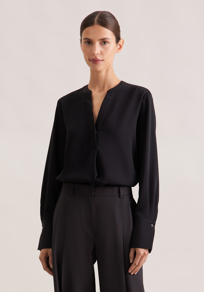 Tunika aus fließender Ware in Schwarz | Seidensticker Onlineshop