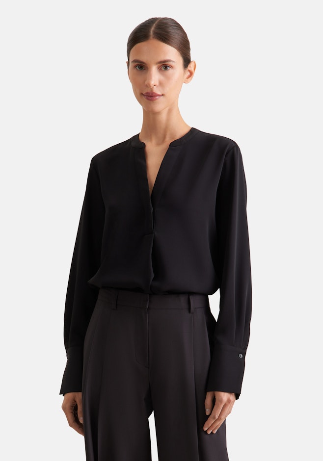 Tunika aus fließender Ware in Schwarz | Seidensticker Onlineshop