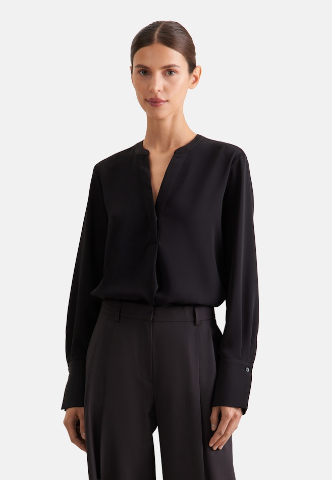 Tunika aus fließender Ware in Schwarz | Seidensticker Onlineshop