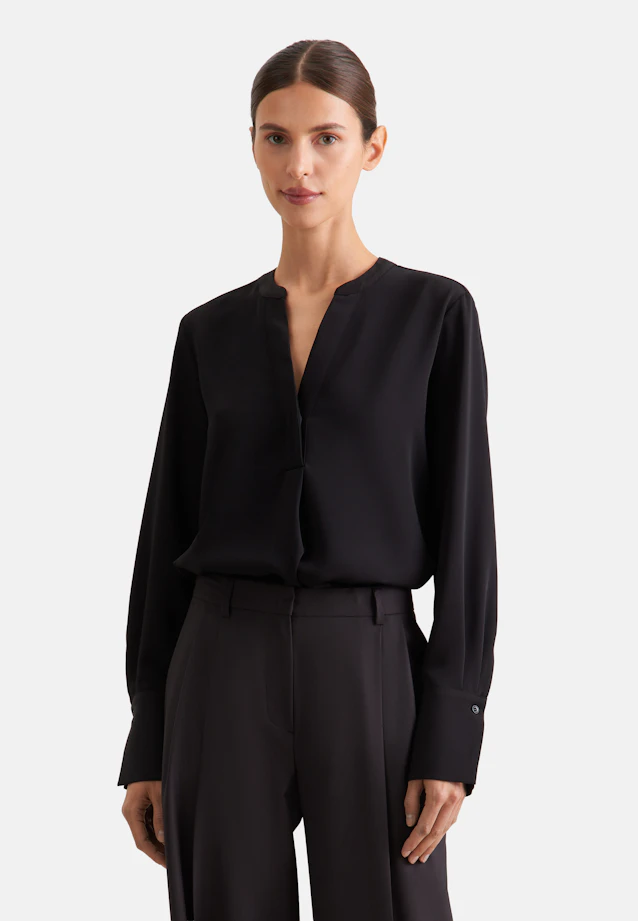 Tunic in Fluid Fabric in Black |  Seidensticker Onlineshop