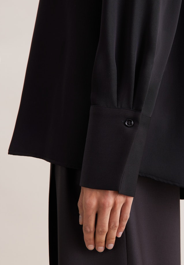 Tunika aus fließender Ware in Schwarz |  Seidensticker Onlineshop