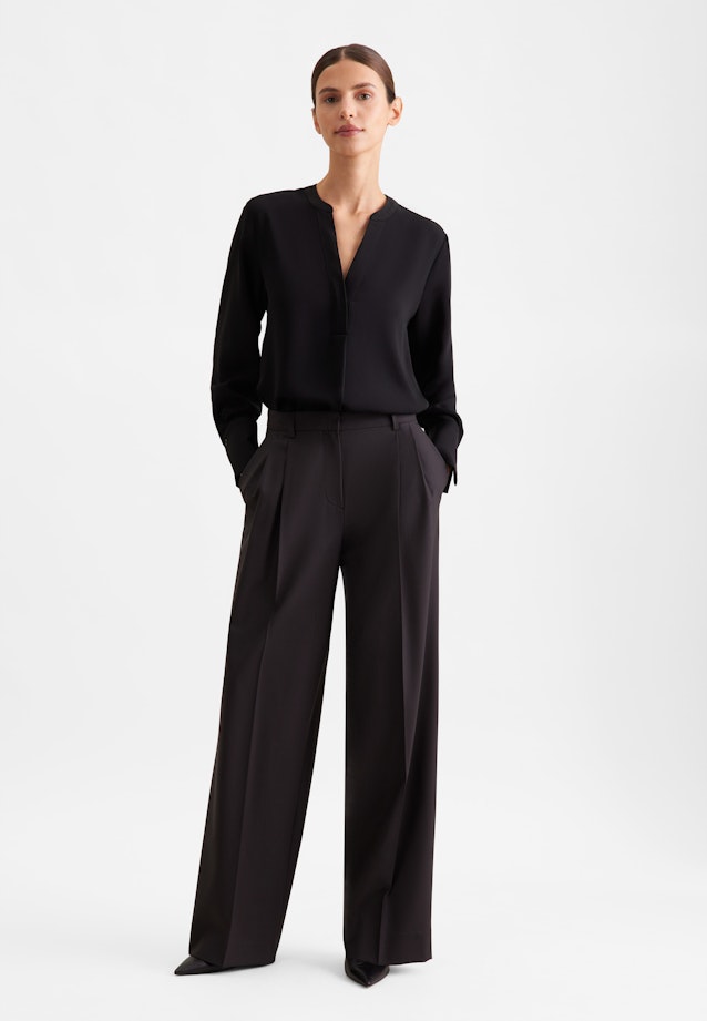 Tunika aus fließender Ware in Schwarz |  Seidensticker Onlineshop