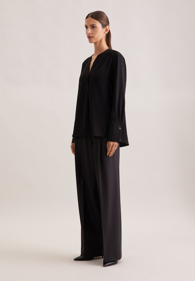 Tunika aus fließender Ware in Schwarz |  Seidensticker Onlineshop