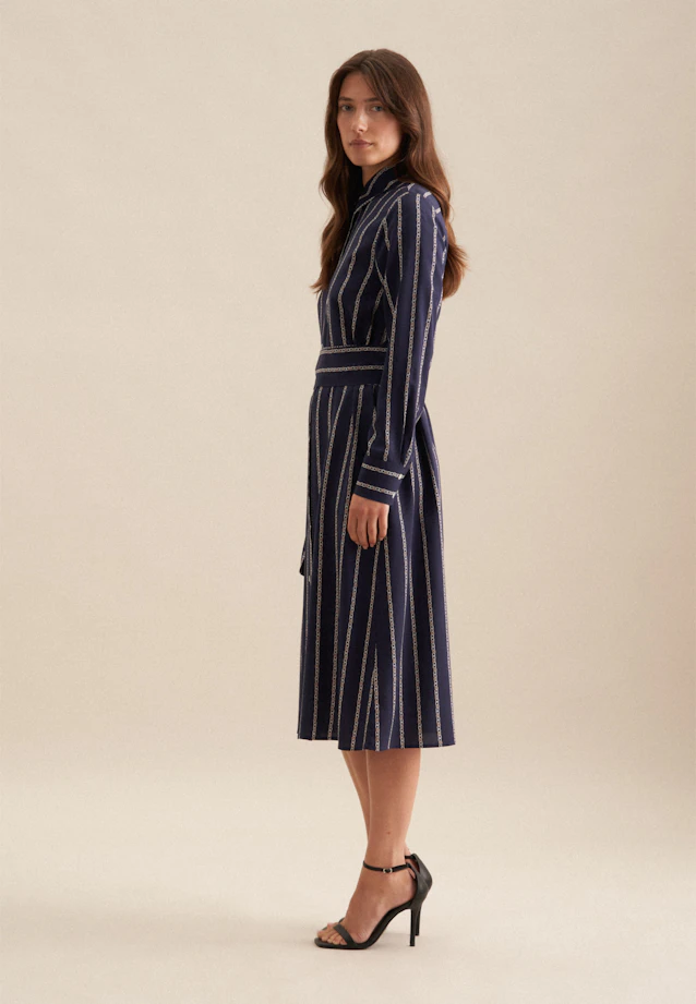 Robe Imprimé Chaîne in Bleu Foncé |  Seidensticker Onlineshop