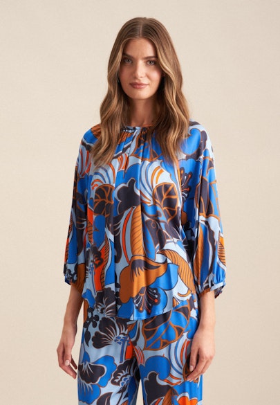 Tunique Floral in Bleu Moyen |  Seidensticker Onlineshop