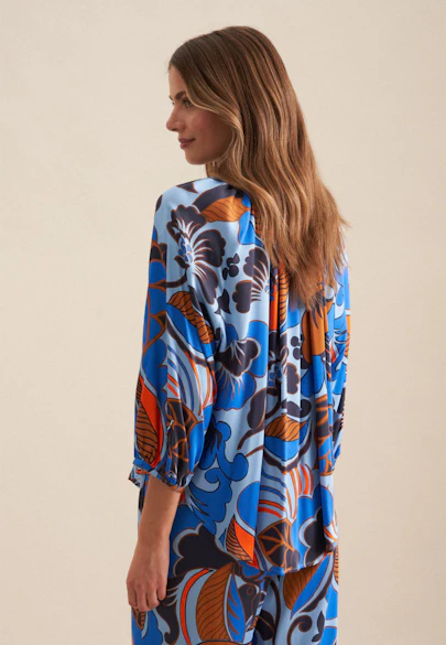 Tunique Floral in Bleu Moyen |  Seidensticker Onlineshop