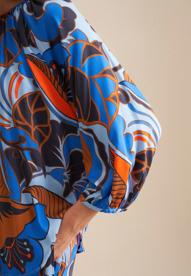 Tunique Floral in Bleu Moyen |  Seidensticker Onlineshop