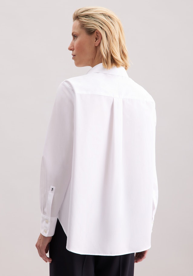 Hemdbluse in A- Linie aus Popeline in Blanc | Seidensticker Onlineshop