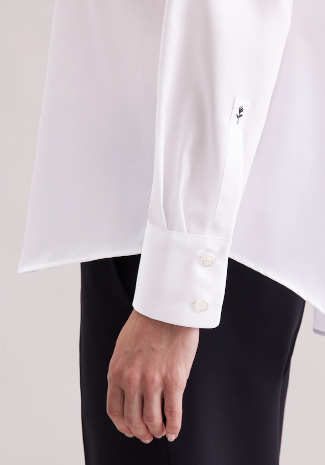 Hemdbluse in A- Linie aus Popeline in Blanc | Seidensticker Onlineshop