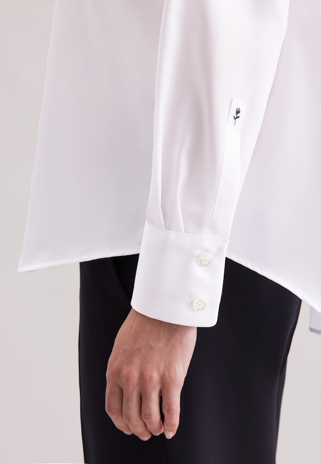 Hemdbluse in A- Linie aus Popeline in White |  Seidensticker Onlineshop