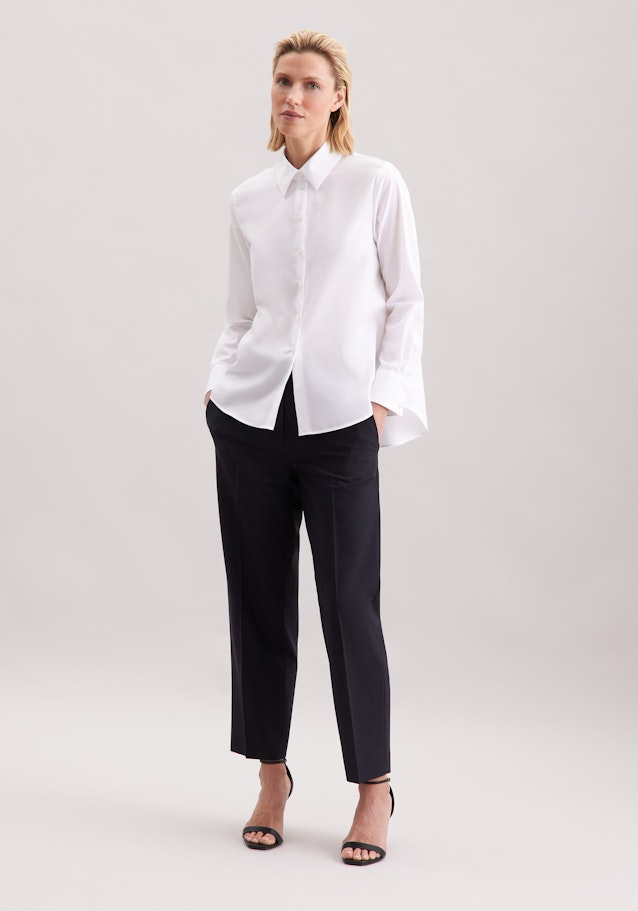 Hemdbluse in A- Linie aus Popeline in Blanc | Seidensticker Onlineshop