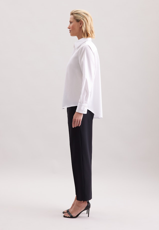 Hemdbluse in A- Linie aus Popeline in White |  Seidensticker Onlineshop