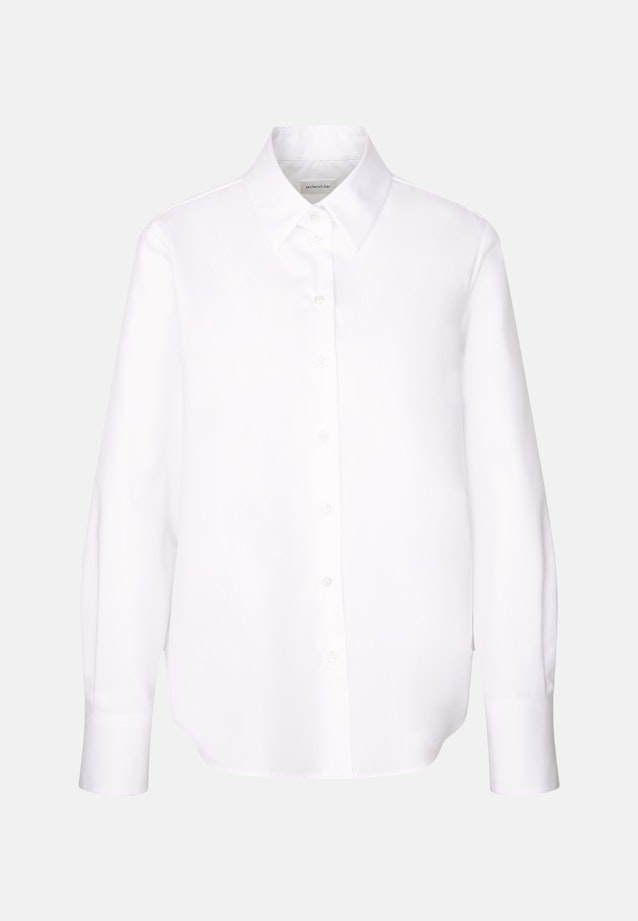 Hemdbluse in A- Linie aus Popeline in White |  Seidensticker Onlineshop