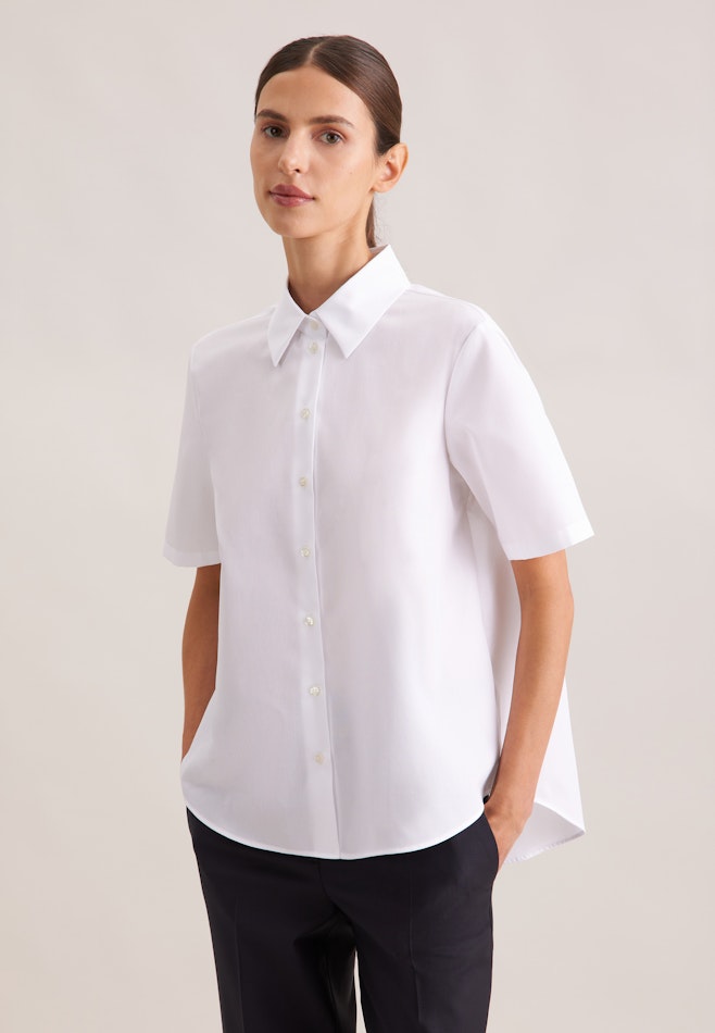 Halbarmbluse in A- Linie in White | Seidensticker online shop