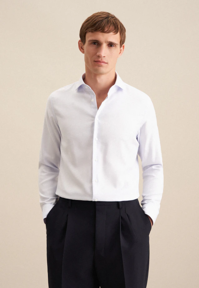 Slim Chemise d'affaires carreaux in Bleu Clair |  Seidensticker Onlineshop