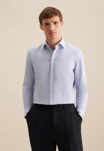 Slim Business Hemd Druck in Hellblau |  Seidensticker Onlineshop