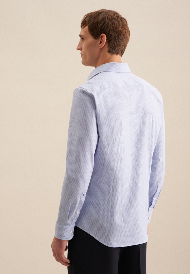 Slim Business Hemd Druck in Hellblau | Seidensticker Onlineshop