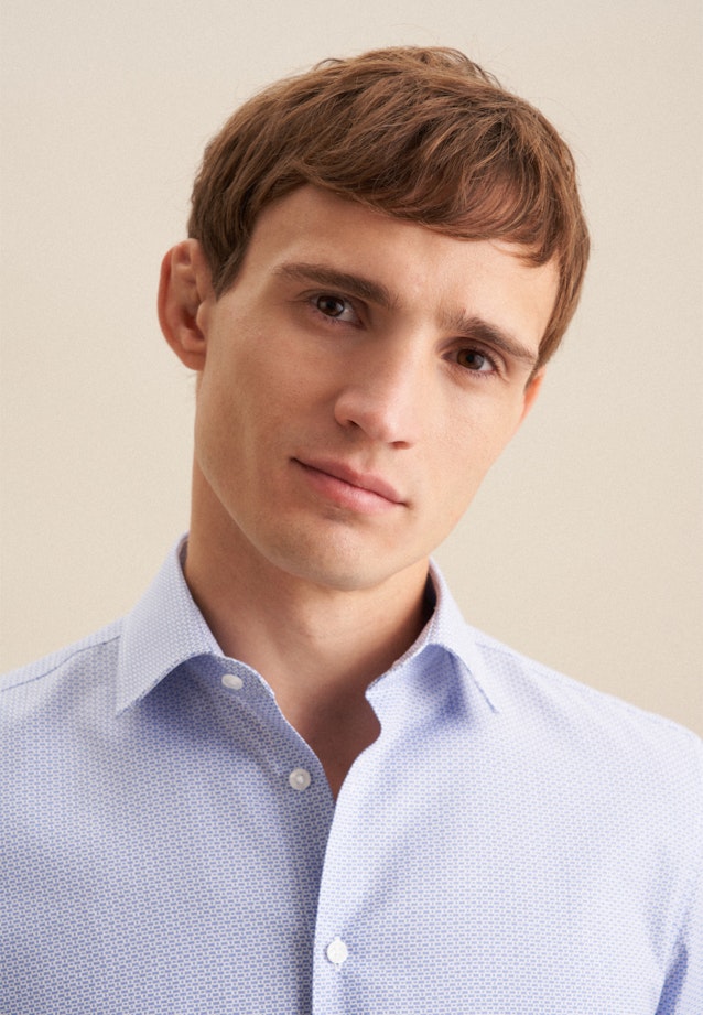 Slim Business shirt Print in Light Blue |  Seidensticker Onlineshop