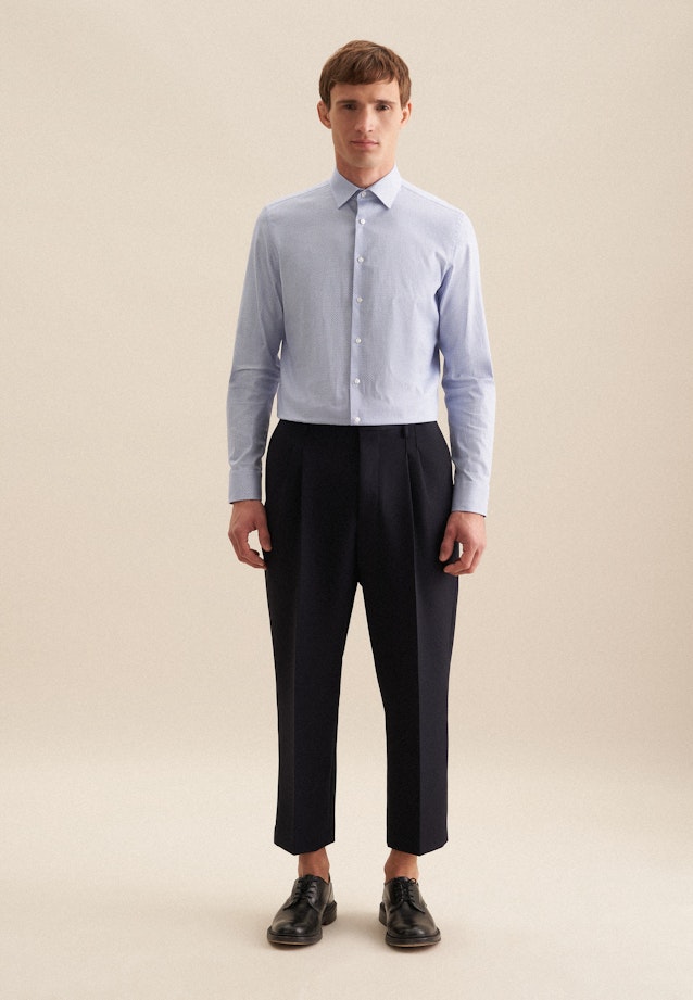 Slim Business shirt Print in Light Blue |  Seidensticker Onlineshop