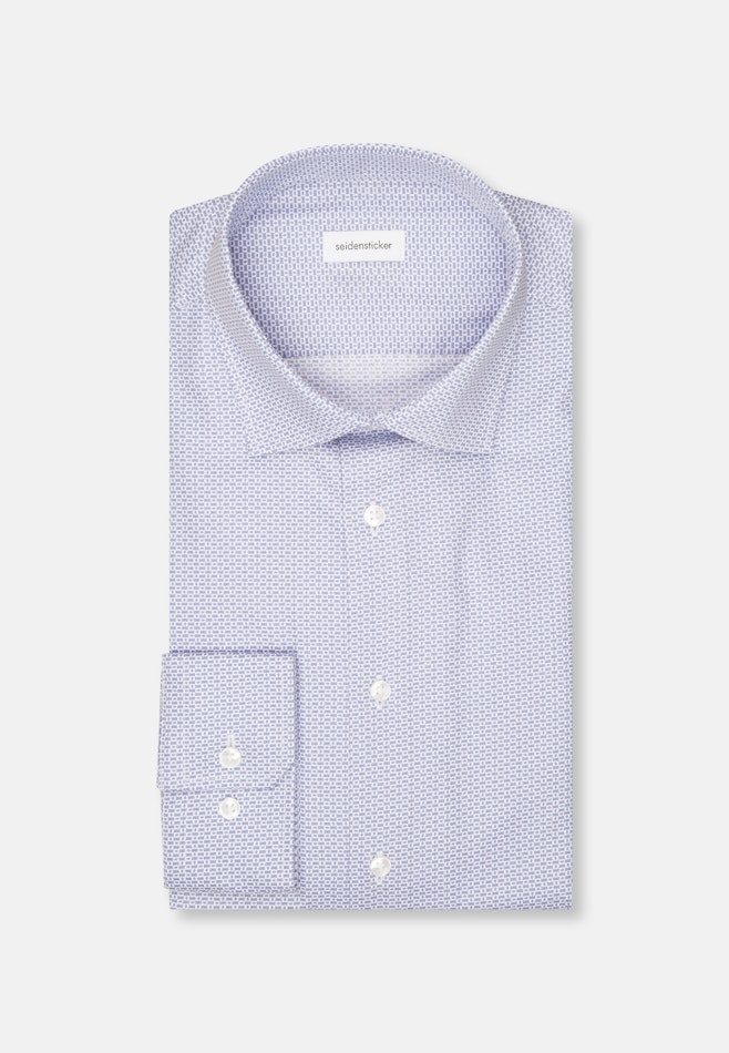 Slim Business Hemd Druck in Hellblau | Seidensticker Onlineshop