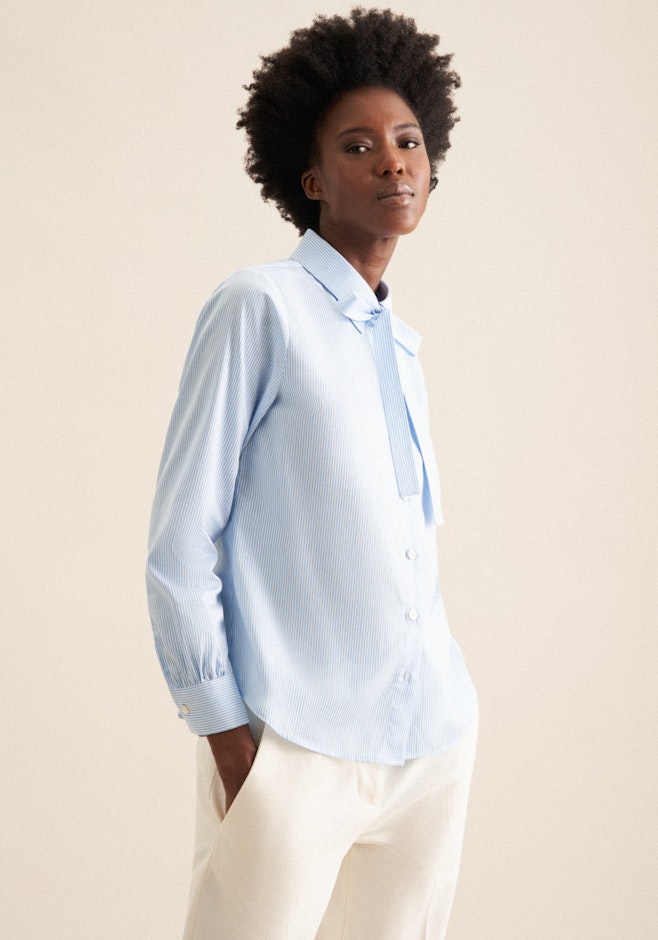 Hemdbluse Streifen in Mittelblau | Seidensticker Onlineshop